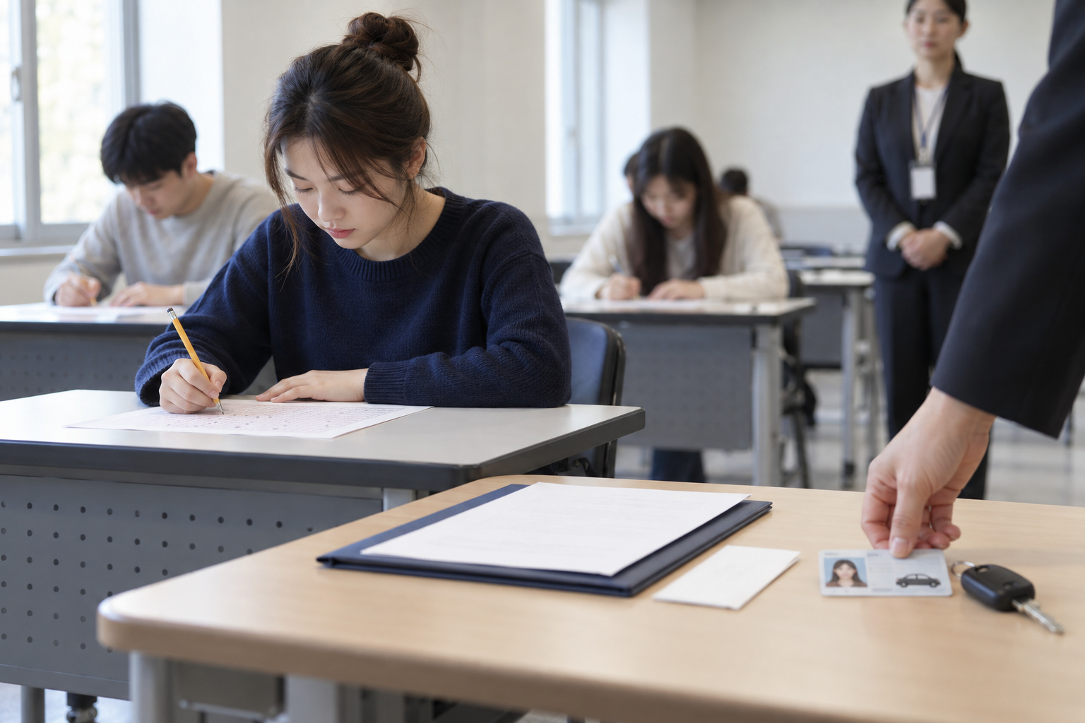 실제 응시한 시험이어야 하며 운전면허는 제외됩니다 내용을 설명하는 관련 이미지