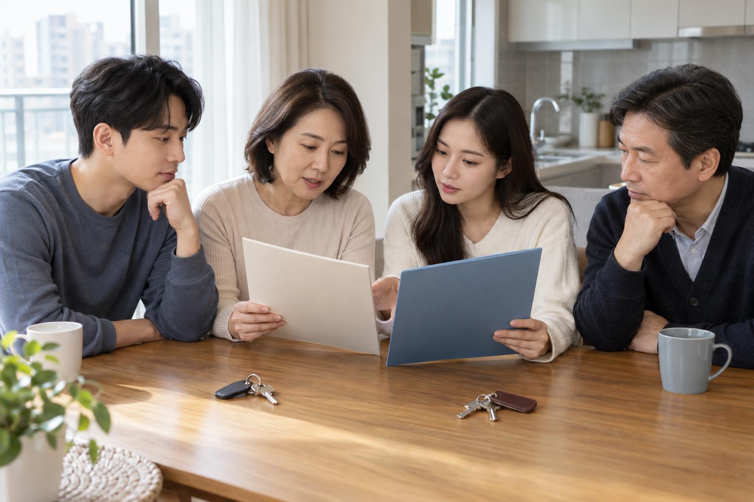 모두 성인이거나 세대가 나뉜 가정은 이렇게 구분하세요 내용을 설명하는 관련 이미지