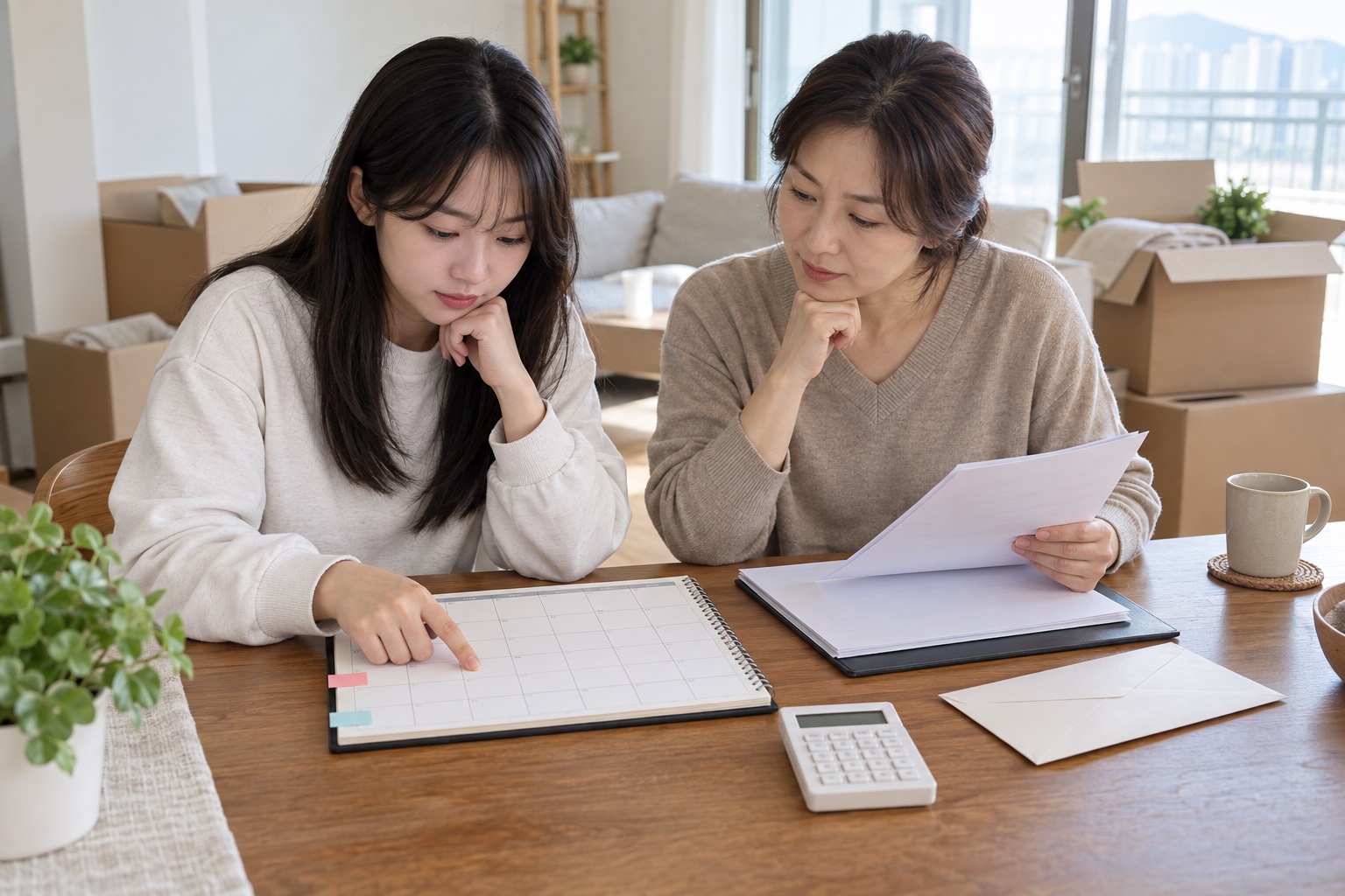 신청기간과 최대 100만 원을 전출 일정에 어떻게 반영하나요? 내용을 설명하는 관련 이미지