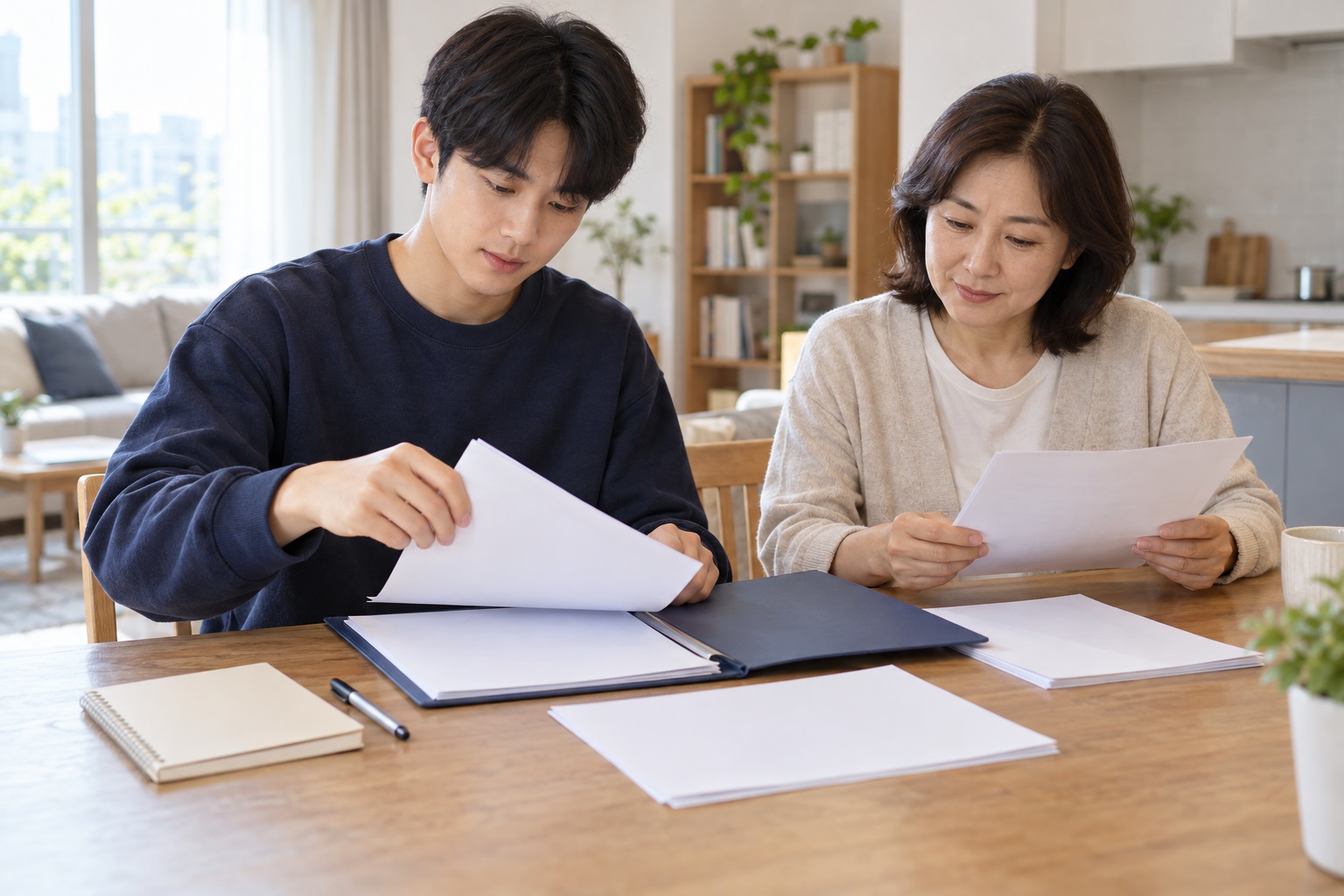 보호자 요건 다음에는 학생 자격과 서류를 준비하세요 내용을 설명하는 관련 이미지