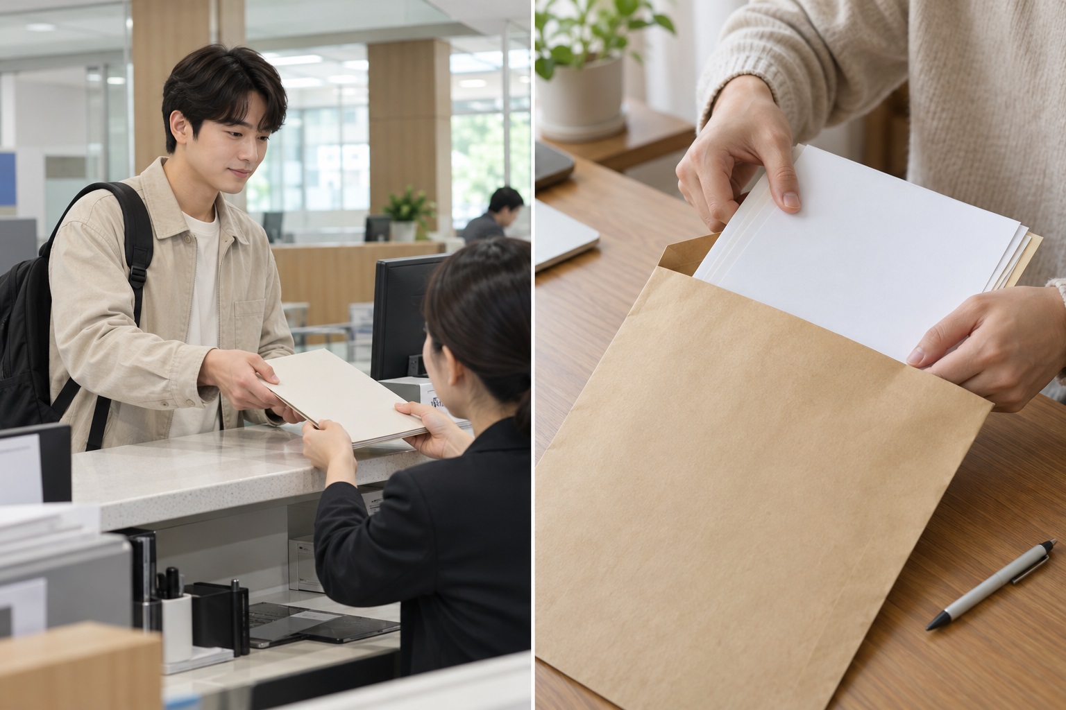 경제과 방문과 우편접수는 어떻게 선택할까요? 내용을 설명하는 관련 이미지