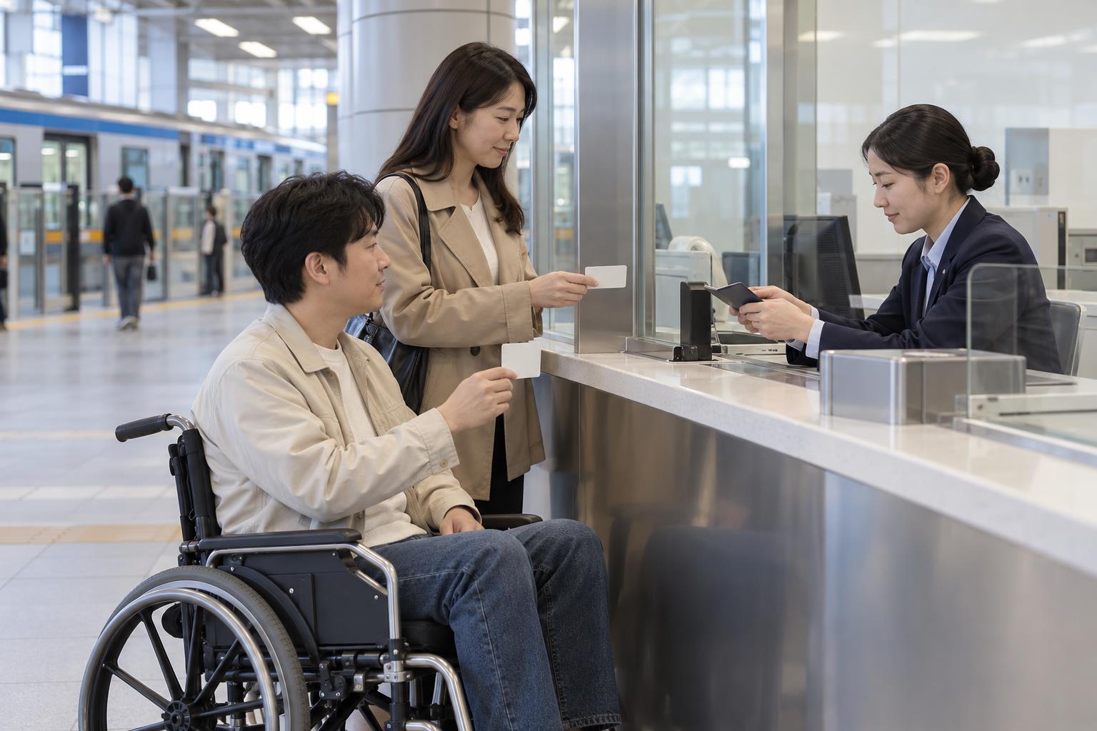 보호자 동승은 본인 자격 증명과 따로 확인하세요 내용을 설명하는 관련 이미지