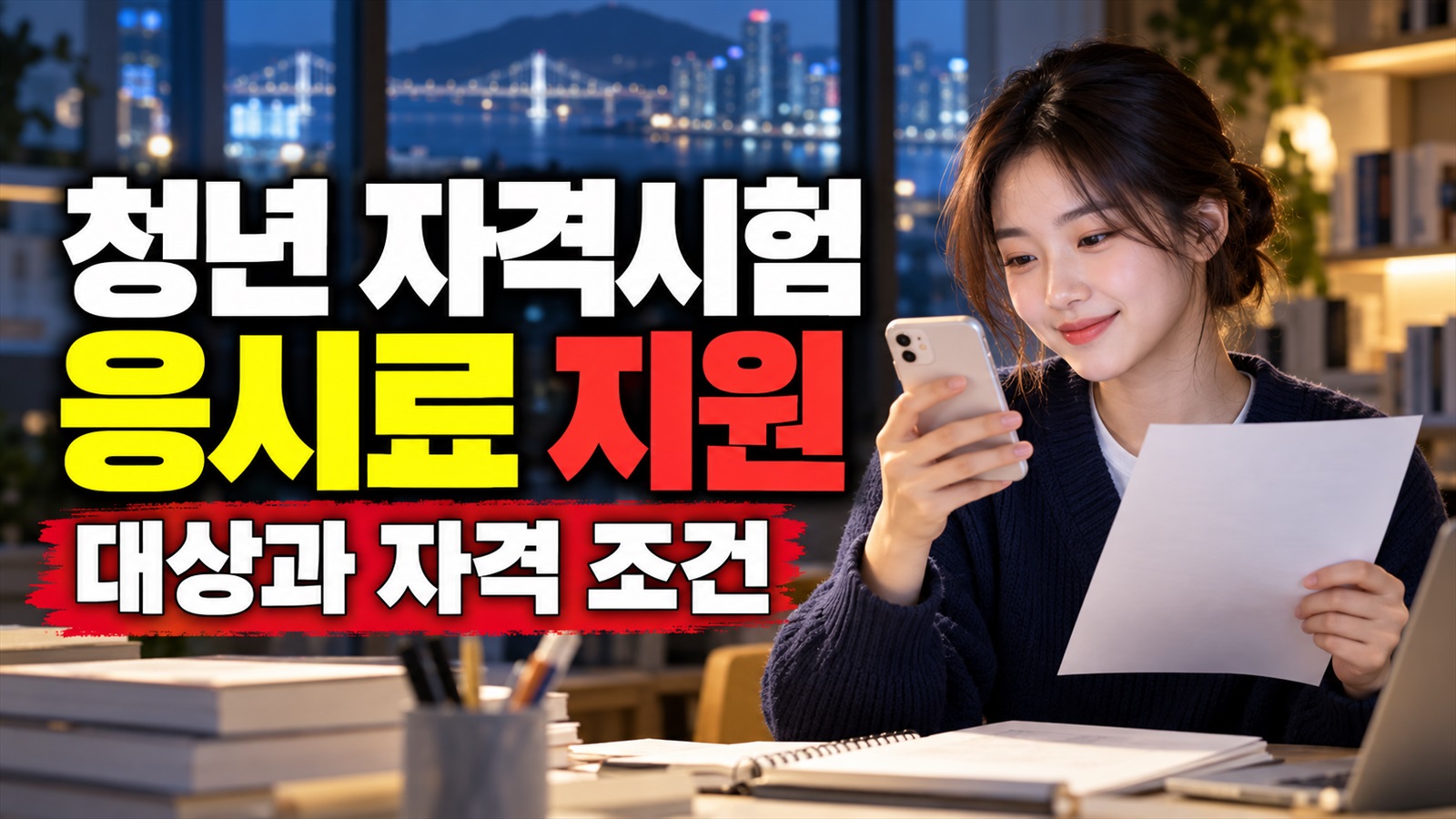 부산 남구 청년 자격시험 응시료 지원, 10만 원 받으려면 2개 시험 합산 가능할까? 관련 핵심 정보를 상징적으로 보여주는 썸네일 이미지