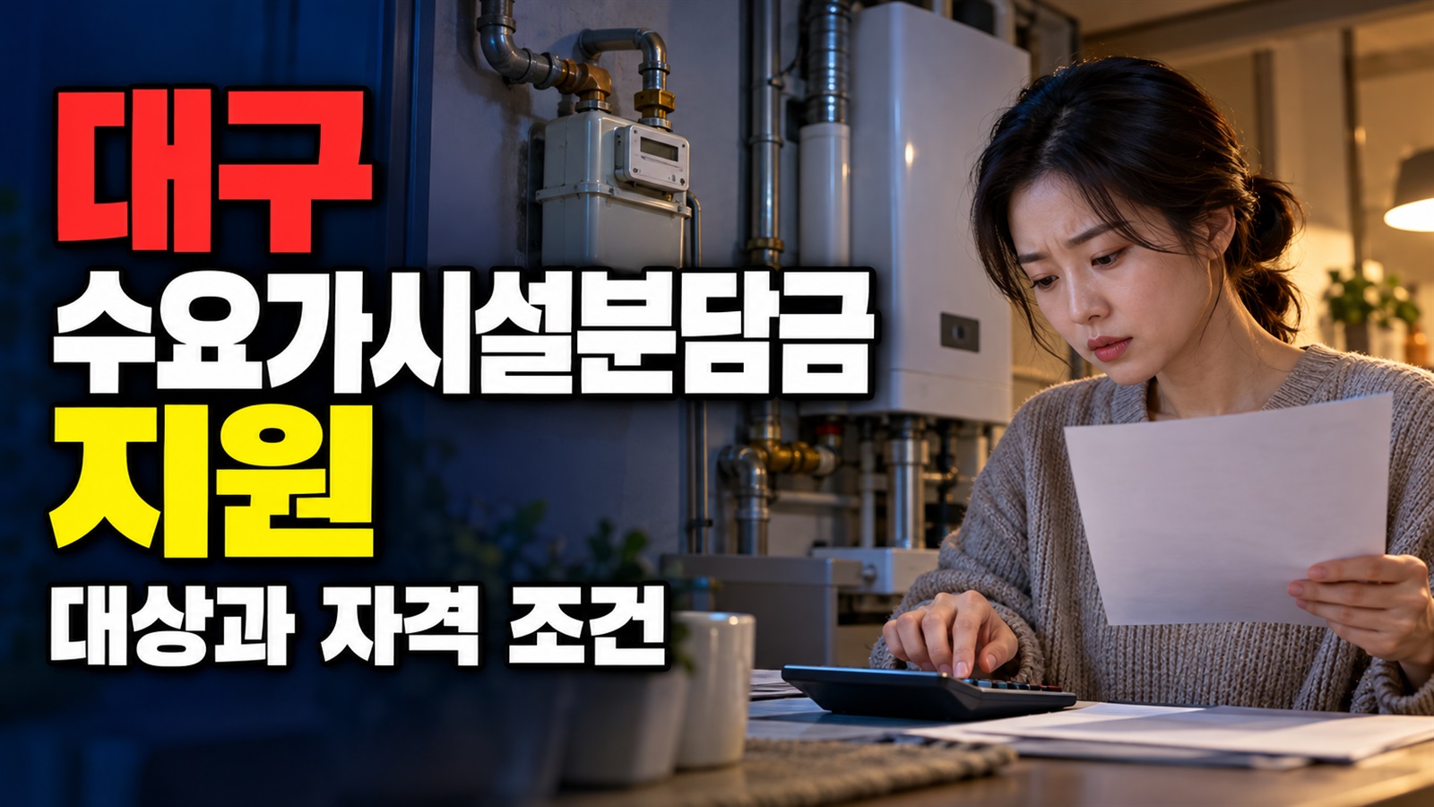4~9월 도시가스 공급 완료 가구라면? 대구 수요가시설분담금 지원 2차 대상과 10월 신청 안내 관련 핵심 정보를 상징적으로 보여주는 썸네일 이미지