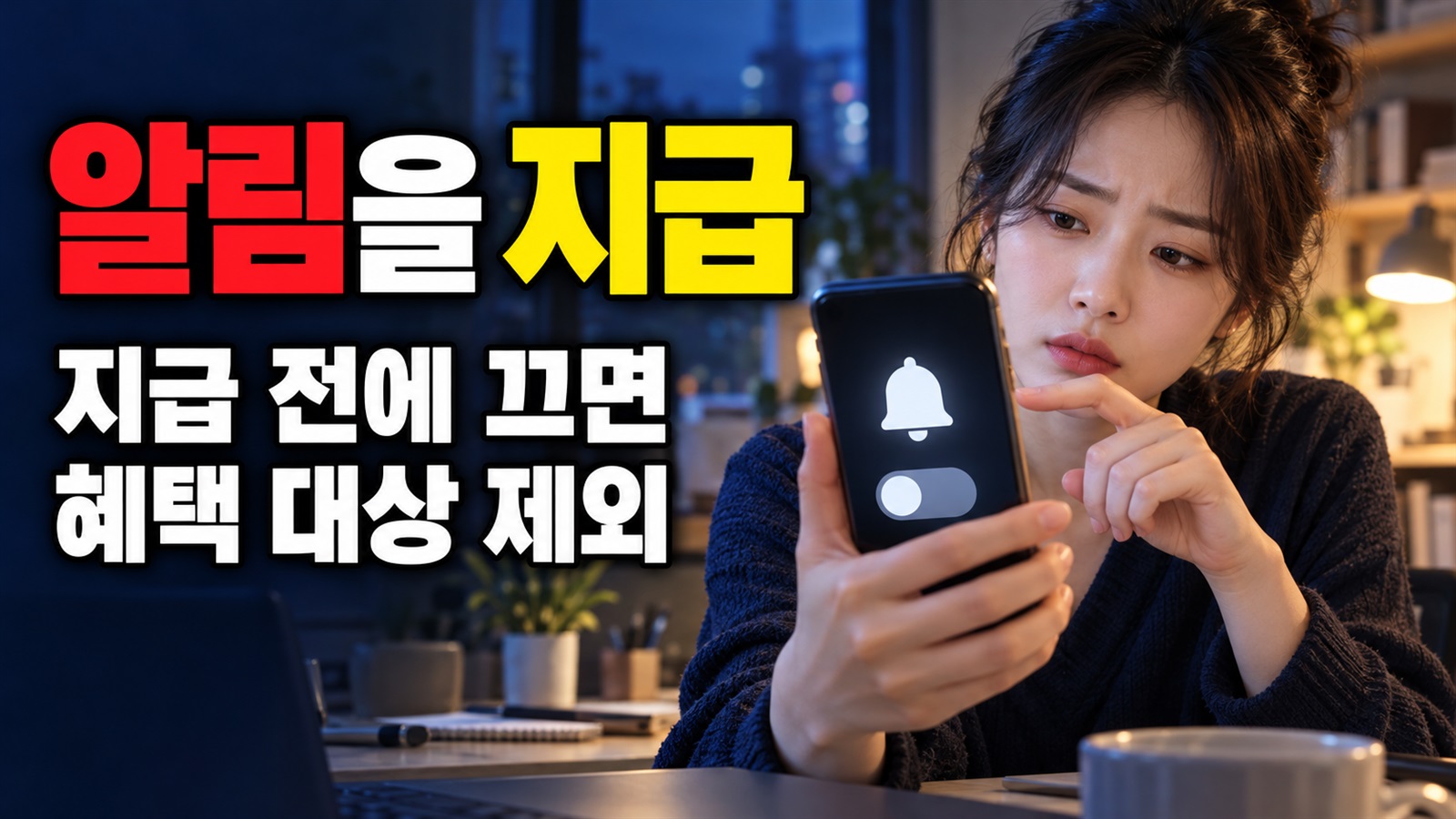 지급 전에 알림을 끄면 판타지에스 사전 혜택 대상에서 제외 관련 핵심 정보를 상징적으로 보여주는 썸네일 이미지