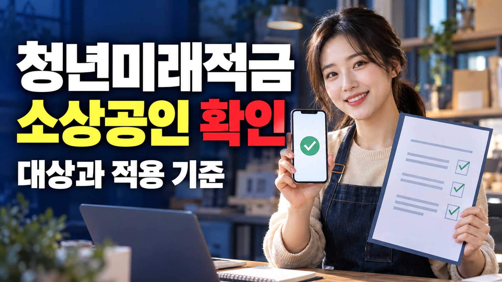 발급부터 마친 뒤 앱 신청으로, 청년미래적금 소상공인확인서 준비 순서 관련 핵심 정보를 상징적으로 보여주는 썸네일 이미지