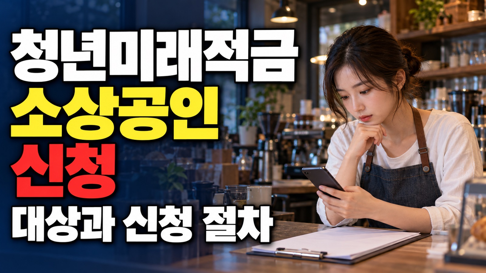 한 사업장이 요건을 못 맞추면 청년미래적금 소상공인 신청은 불가, 일반소득자 경로 점검 관련 핵심 정보를 상징적으로 보여주는 썸네일 이미지