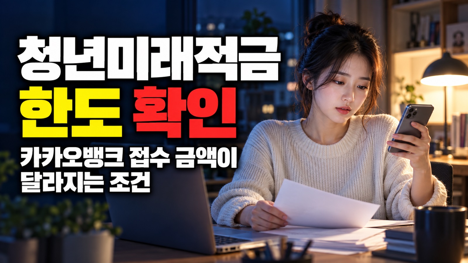 청년미래적금 카카오뱅크 접수 한도 금액이 달라지는 조건은 무엇일까 관련 핵심 정보를 상징적으로 보여주는 썸네일 이미지