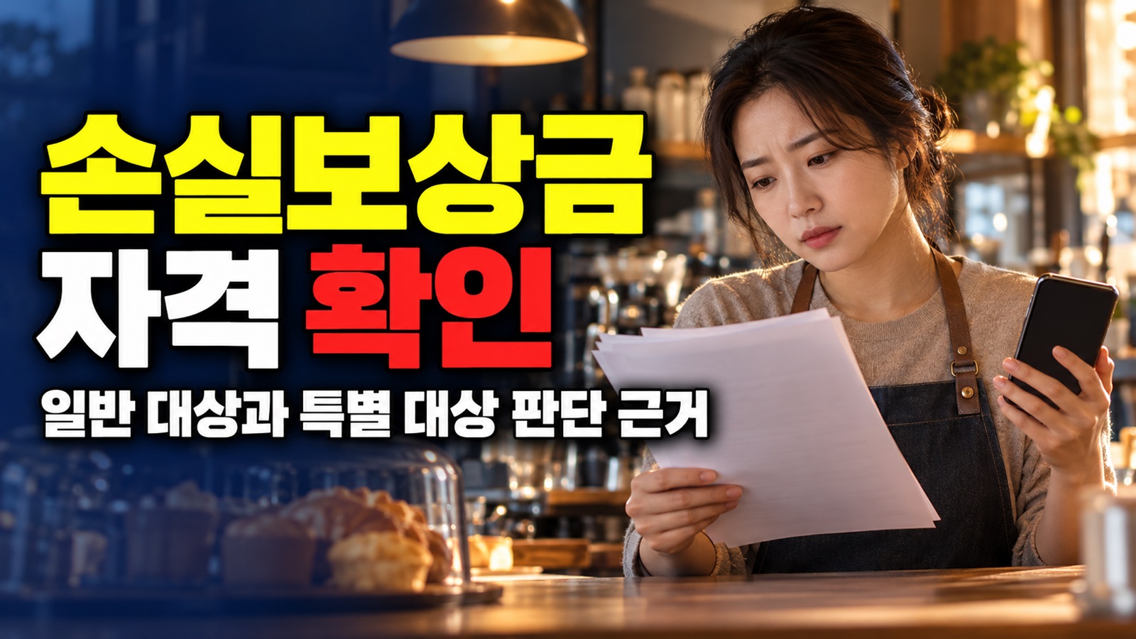 일반 대상과 특별 대상, 소상공인 손실보상금 자격을 판단할 근거 관련 핵심 정보를 상징적으로 보여주는 썸네일 이미지