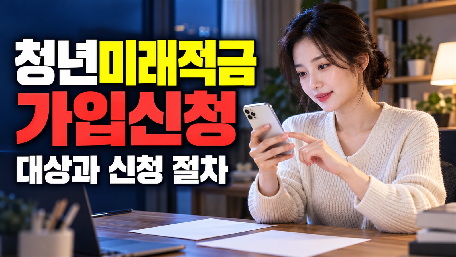 16일 몇 시까지? 앱에서 청년미래적금 2차 가입신청하기 관련 핵심 정보를 상징적으로 보여주는 썸네일 이미지