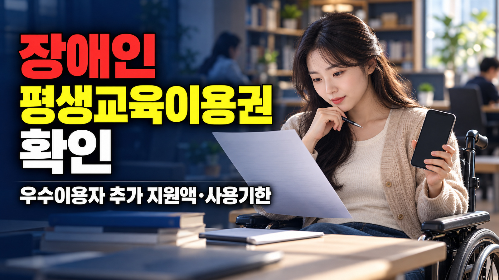 추가 지원액·사용기한을 살필 때 주의할 경북 장애인 평생교육이용권 우수이용자 공고 관련 핵심 정보를 상징적으로 보여주는 썸네일 이미지