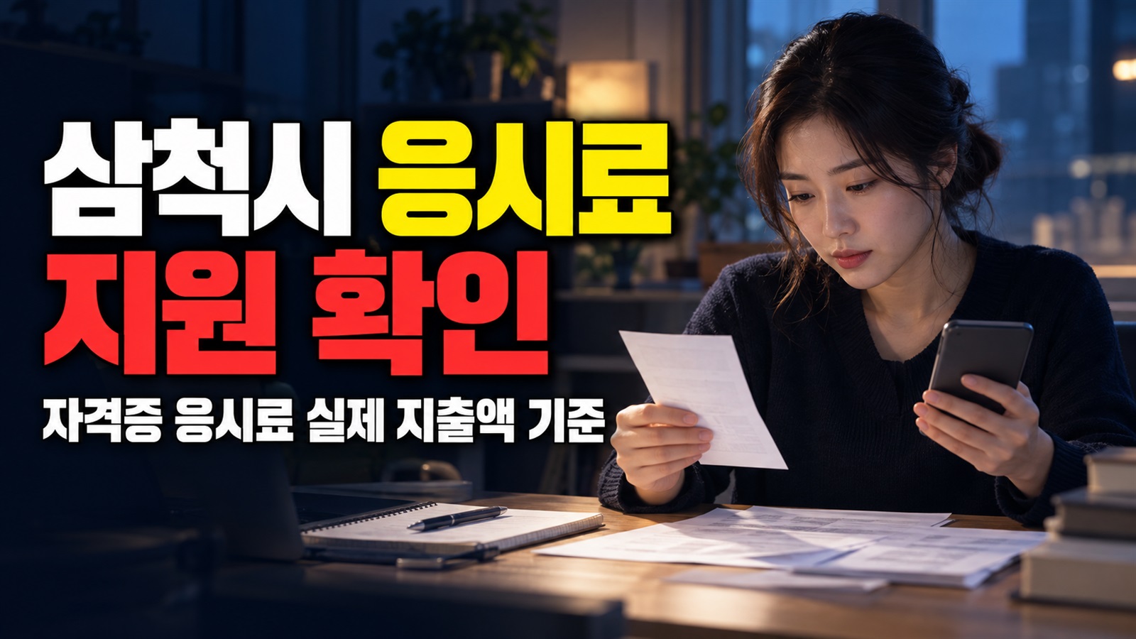 10만 원 정액 지급일까, 삼척시 자격증 응시료 지원은 실제 지출액 기준 관련 핵심 정보를 상징적으로 보여주는 썸네일 이미지