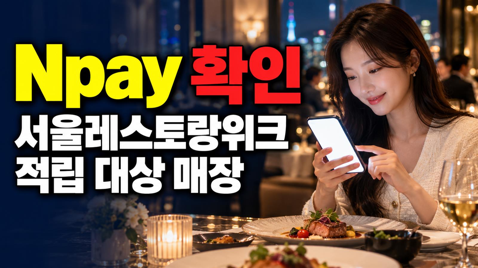 카드 대신 포인트·머니 선택? 서울레스토랑위크 Npay 결제 전 체크｜서울레스토랑위크 네이버페이 적립 대상 매장 관련 핵심 정보를 상징적으로 보여주는 썸네일 이미지