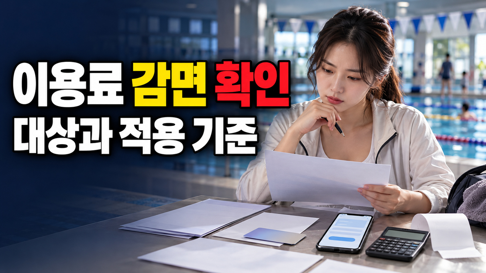 공공체육시설 이용료 감면(수영구국민체육센터) 관련 핵심 정보를 상징적으로 보여주는 썸네일 이미지