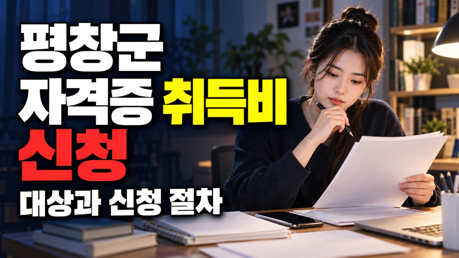 불합격해도 신청할 수 있나? 평창군 청년 자격증 취득비의 실제 응시 조건 관련 핵심 정보를 상징적으로 보여주는 썸네일 이미지