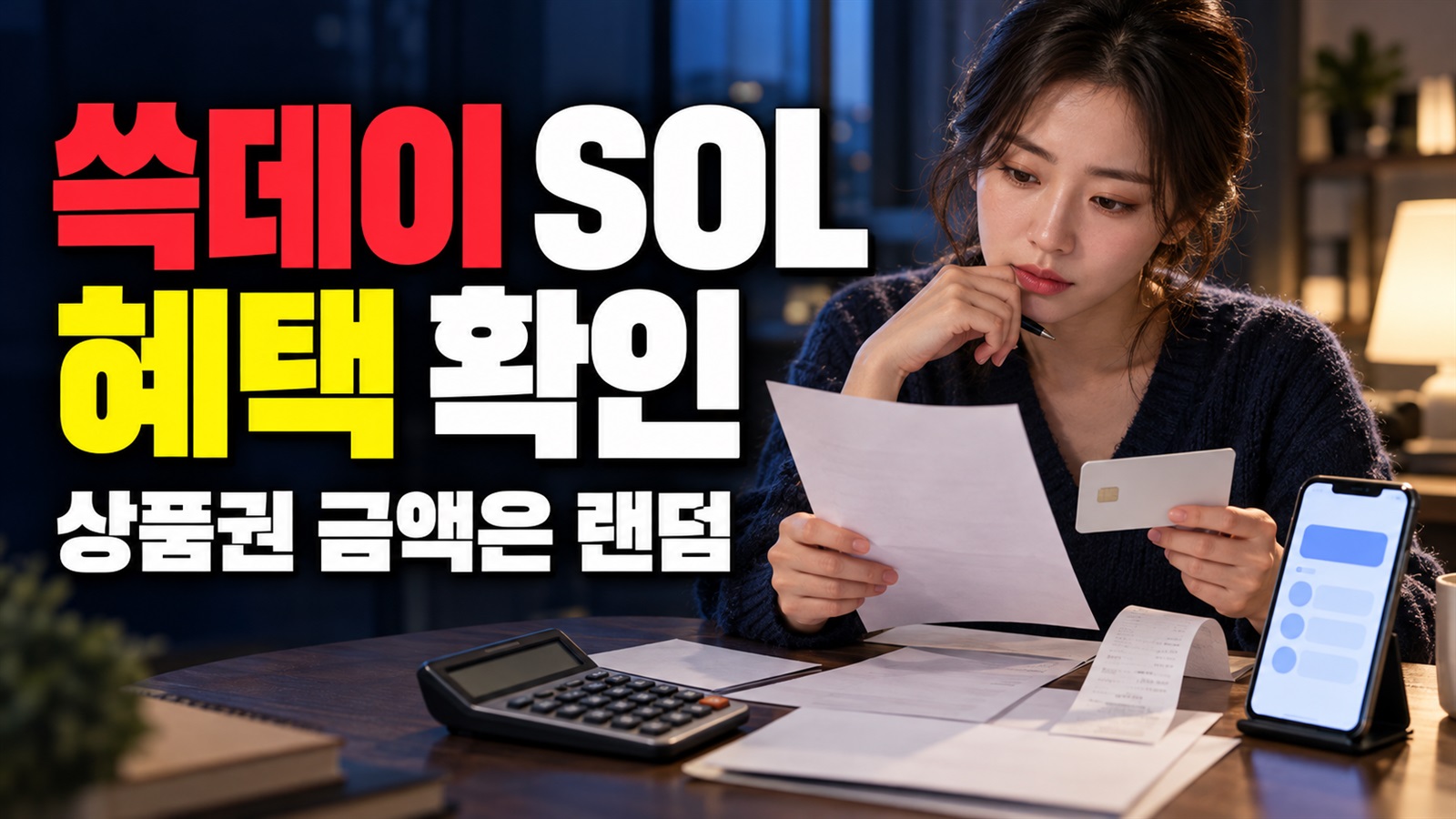 상품권 금액은 랜덤, 쓱데이 SOL ‘100% 경품 혜택’ 해석 관련 핵심 정보를 상징적으로 보여주는 썸네일 이미지