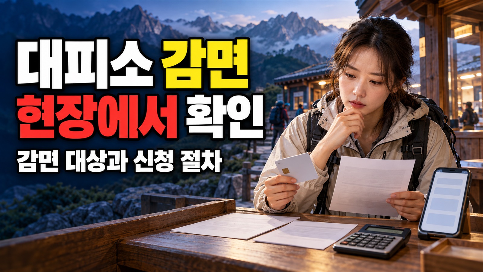 온라인 검증이 안 될 때 국립공원 대피소 감면은 결제 후 현장 확인으로 관련 핵심 정보를 상징적으로 보여주는 썸네일 이미지
