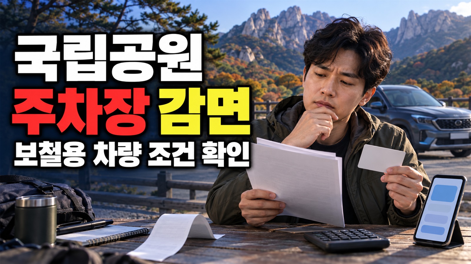 보훈 신분증만 있으면 될까? 국립공원 주차장 감면의 보철용 차량 조건 관련 핵심 정보를 상징적으로 보여주는 썸네일 이미지