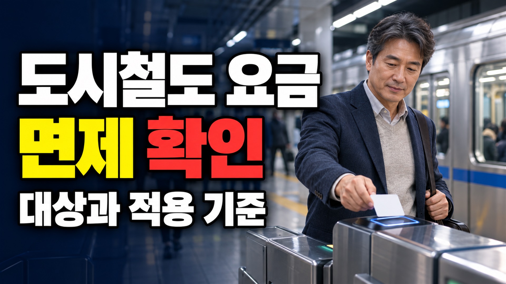도시철도 요금 면제(보훈보상대상자) 관련 핵심 정보를 상징적으로 보여주는 썸네일 이미지