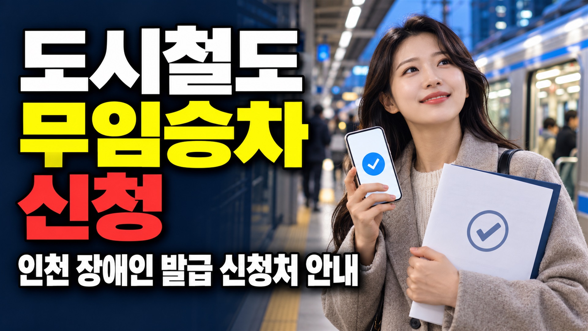 방문 전 고를 신청처, 인천 장애인 도시철도 무임승차 발급 안내 관련 핵심 정보를 상징적으로 보여주는 썸네일 이미지