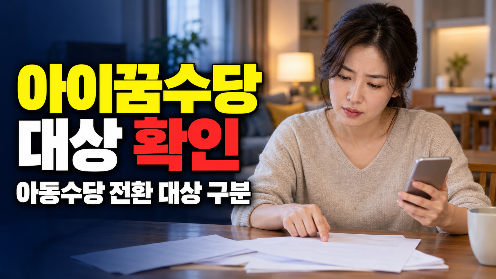 2017년생은 아동수당으로 전환, 2026년 아이 꿈 수당 대상 구분 관련 핵심 정보를 상징적으로 보여주는 썸네일 이미지