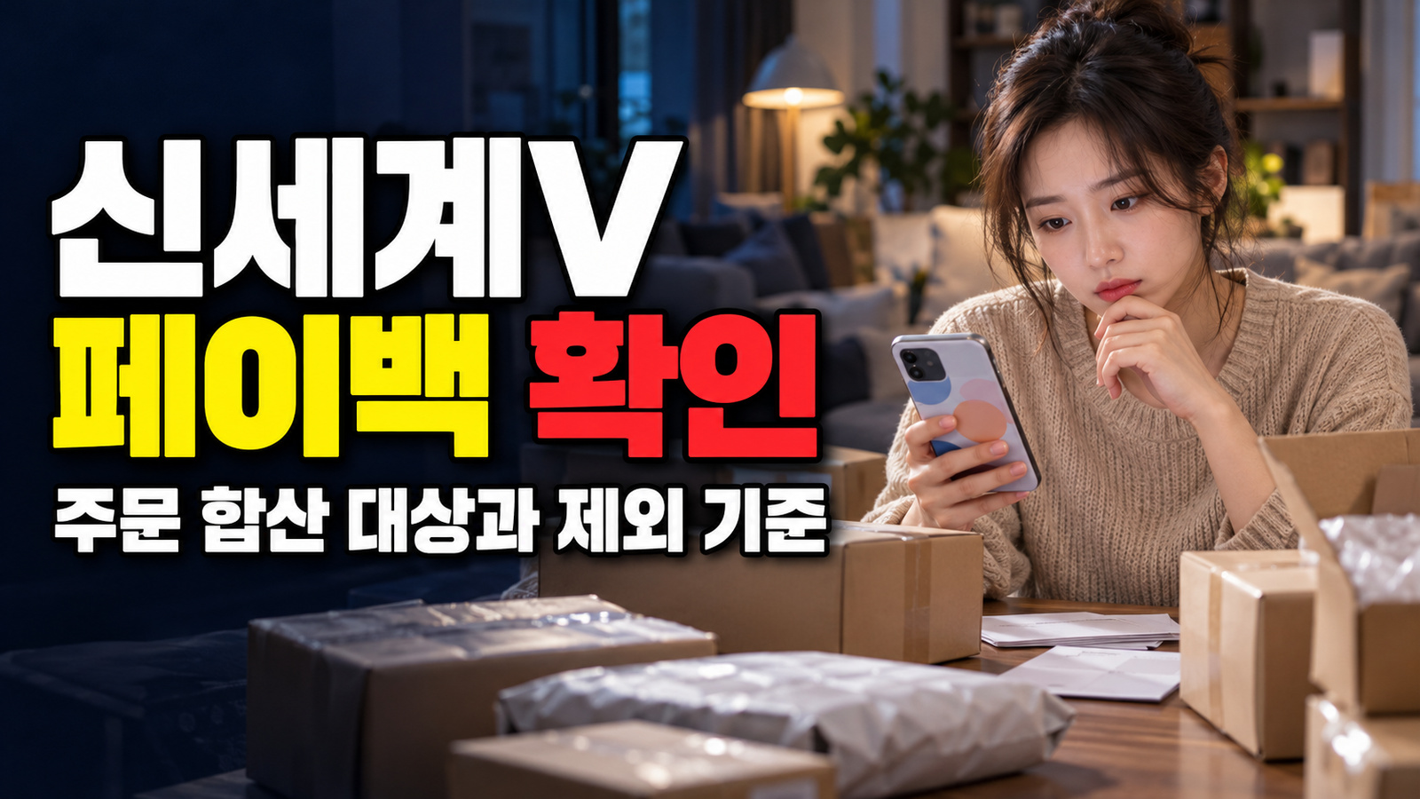나도 해당될까? 신세계V 쓱데이 페이백 주문 합산 대상과 제외 기준 관련 핵심 정보를 상징적으로 보여주는 썸네일 이미지