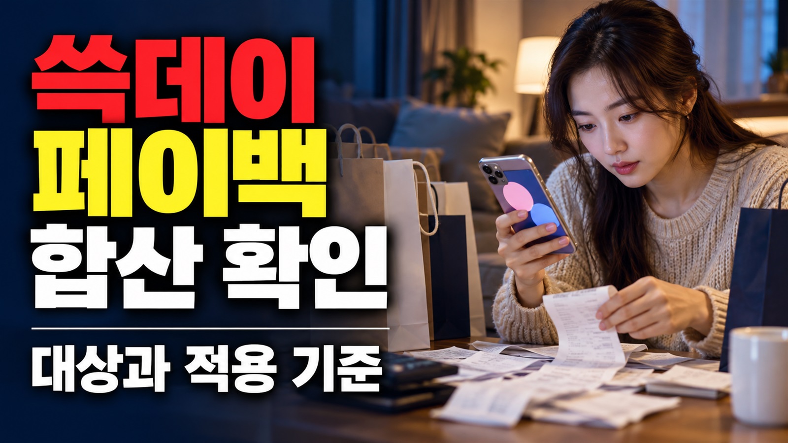 신세계V 쓱데이 페이백 주문 합산 금액이 달라지는 조건은 무엇일까 관련 핵심 정보를 상징적으로 보여주는 썸네일 이미지