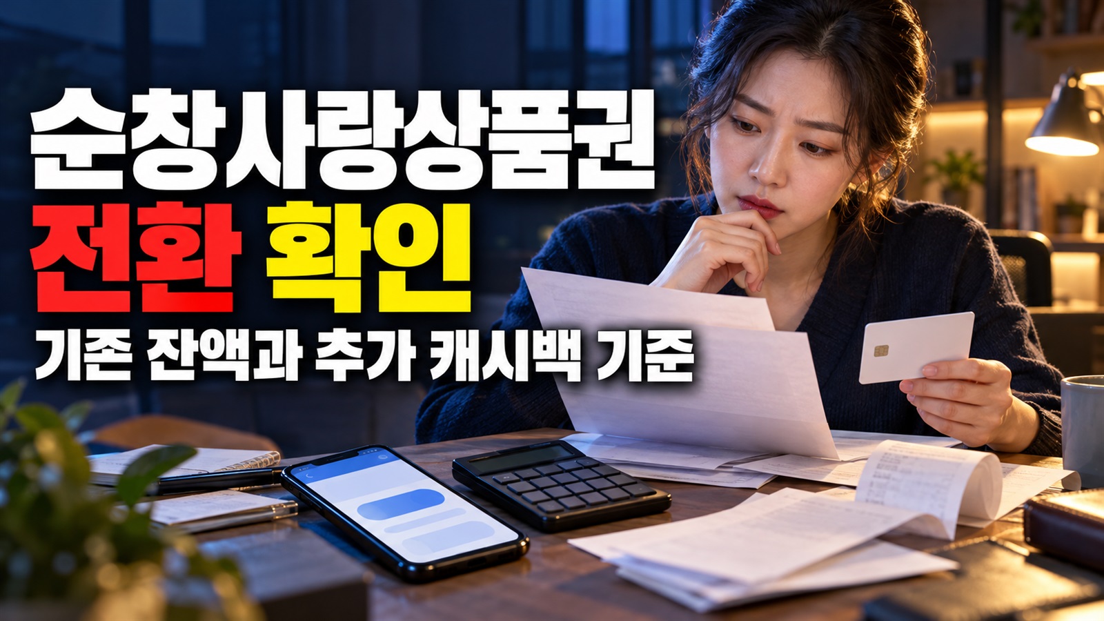 기존 잔액이 남았다면? 순창사랑상품권 캐시백 전환 전후 주의점 · 순창사랑상품권 11월 선할인 추가 캐시백 기준 관련 핵심 정보를 상징적으로 보여주는 썸네일 이미지